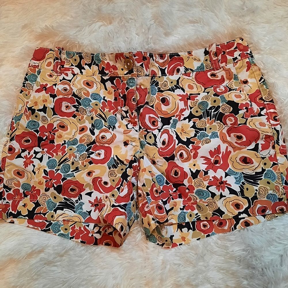 Ann Taylor LOFT Floral Cotton Shorts